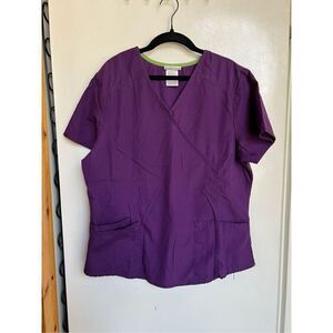 Scrubstar Eggplant Purple Scrub Top Woman’s Size Medium